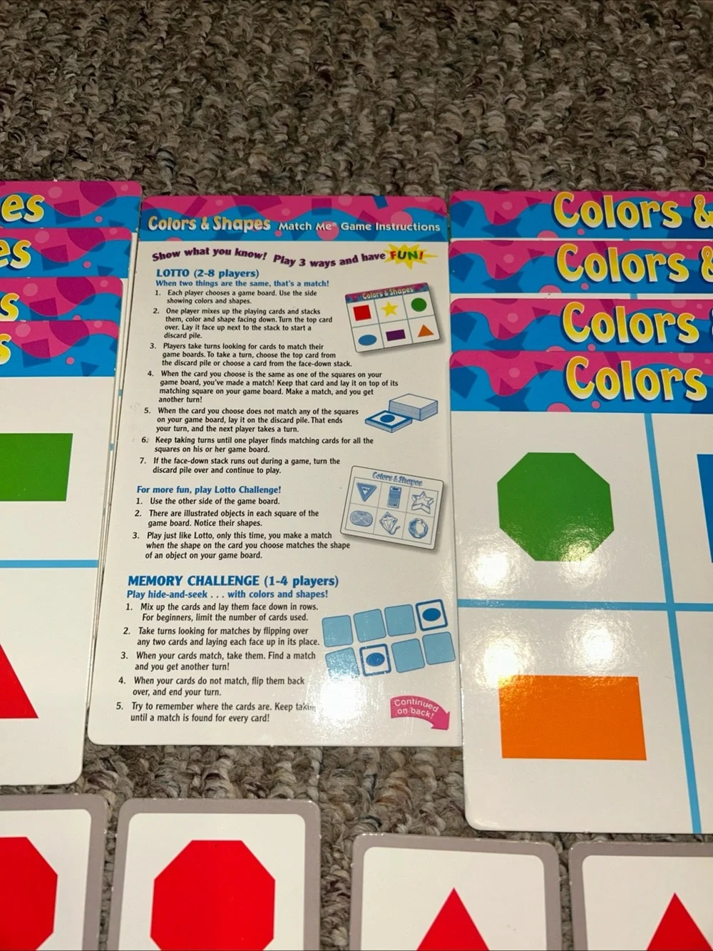 Trend Enterprises, Colors & Shapes Match Me Game, 1997, *Complete*